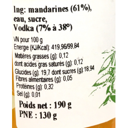 Mandarines Rafraîchies à la Vodka