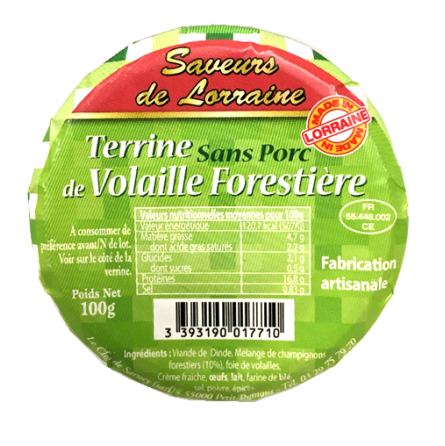 Terrine de Volaille Forestière Terrine de Volaille Forestière